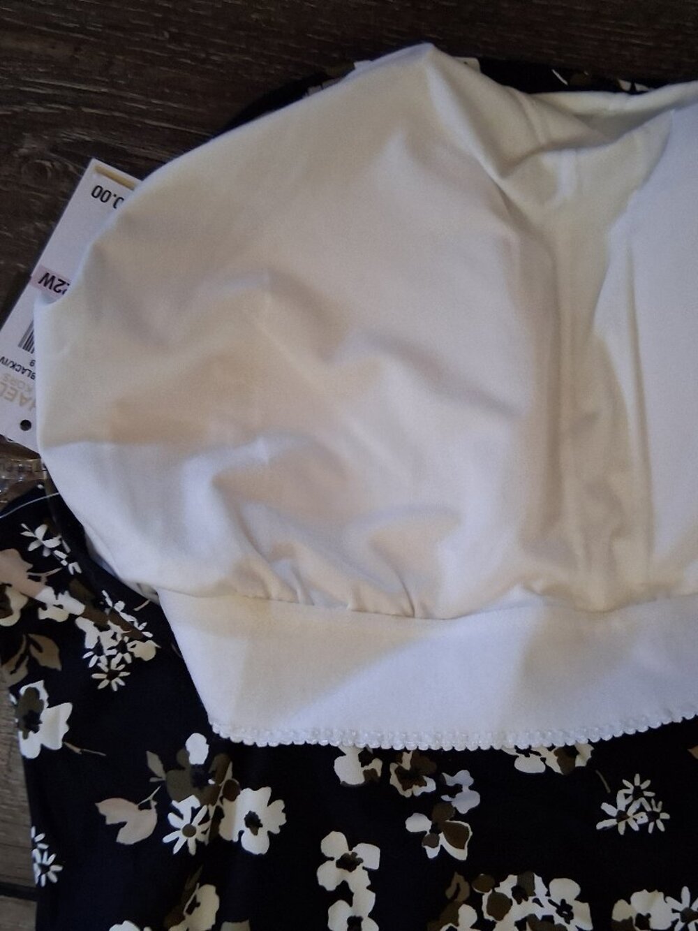 new $130 Michael Kors 22 Black Ivy Floral One Shoulder Swimsuit 22W Plus size - Picture 5 of 6